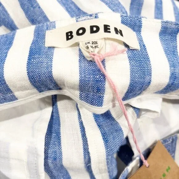 Boden Women’s Blue and White Striped Pants - Size‎ 14